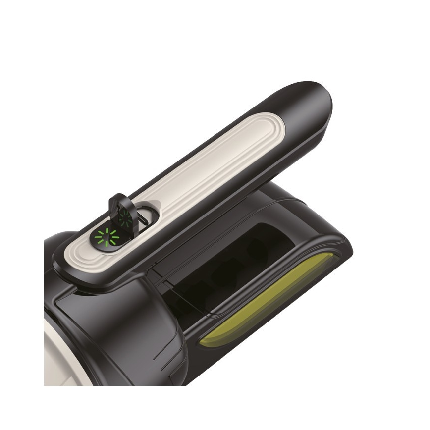LED Rechargeable Flashlight 2xLED/3W/5V 210 lm 1200 mAh Black