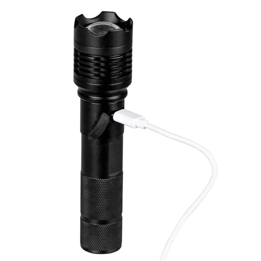 LED Rechargeable flashlight LED/10W/5V IPX4 800 shiny 1200 mAh