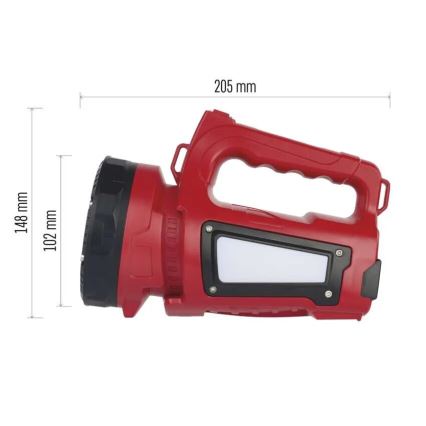 LED Rechargeable flashlight LED/3,7V IP44 1000 lm 15000mAh