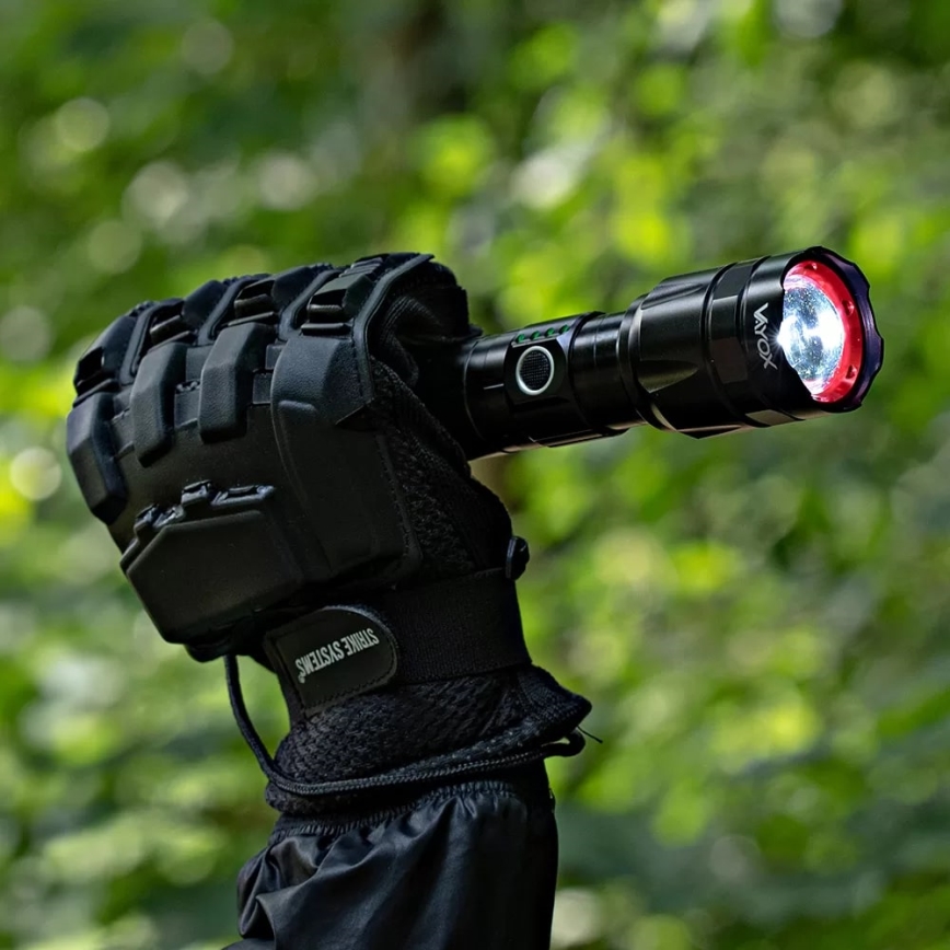 LED Dimmable rechargeable flashlight with a power bank function LED/30W/5V IPX5 1060 shiny 5000 mAh