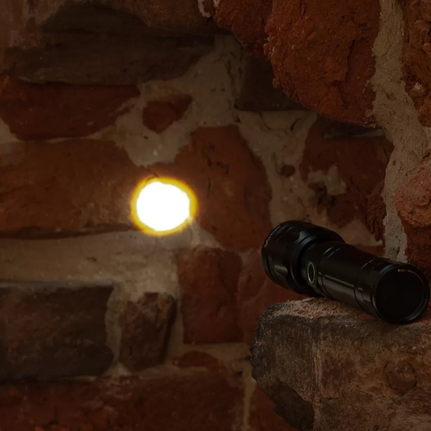 LED Dimmable rechargeable flashlight with a power bank function LED/30W/5V IPX5 1060 shiny 5000 mAh