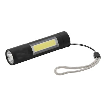 LED Rechargeable flashlight LED/400mAh black