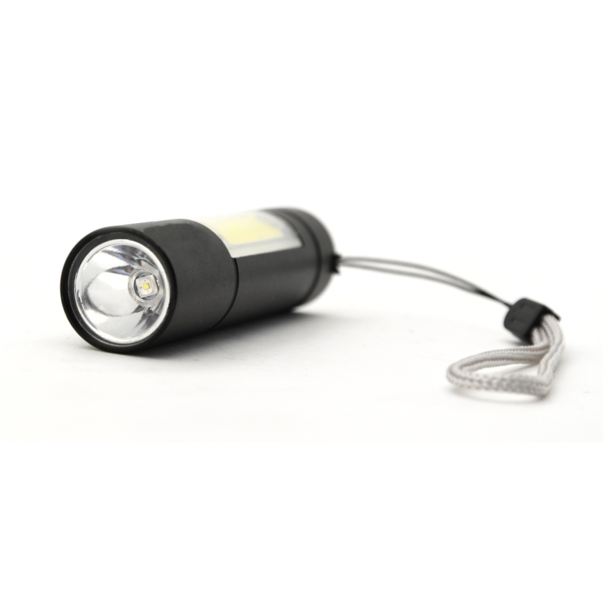 LED Rechargeable flashlight LED/400mAh black