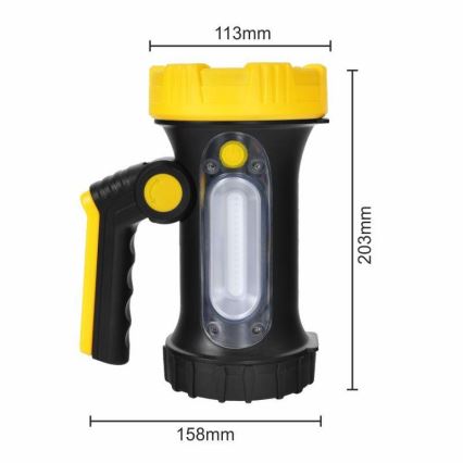 LED Rechargeable flashlight LED/5W/4000mAh + LED/3W