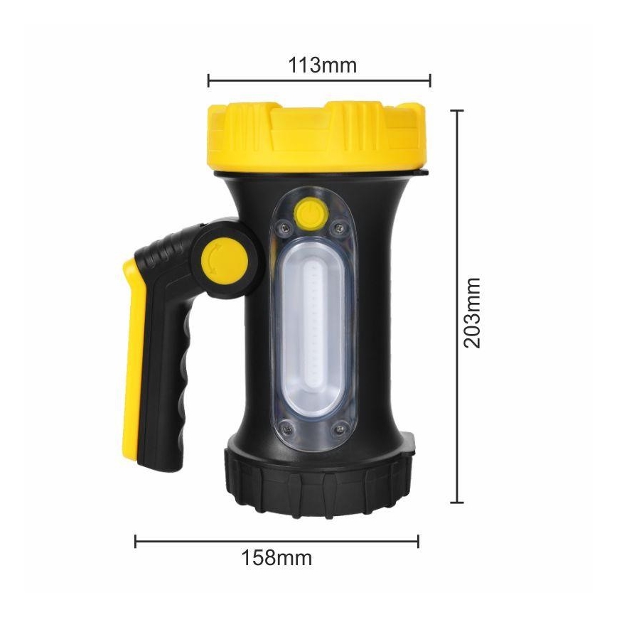 LED Rechargeable flashlight LED/5W/4000mAh + LED/3W