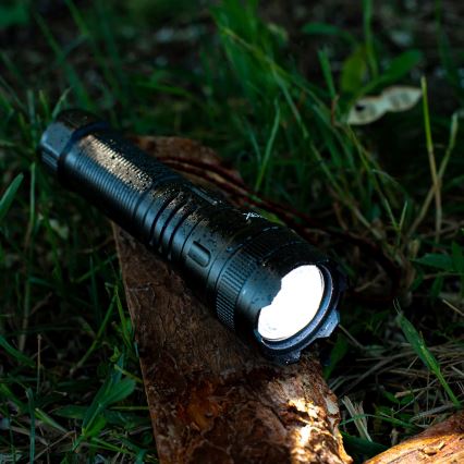 LED Dimmable rechargeable flashlight with a power bank function LED/10W/5V IPX4 600 shiny 2000 mAh