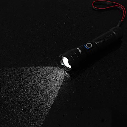 LED Dimmable rechargeable flashlight with a power bank function LED/10W/5V IPX4 600 shiny 2000 mAh