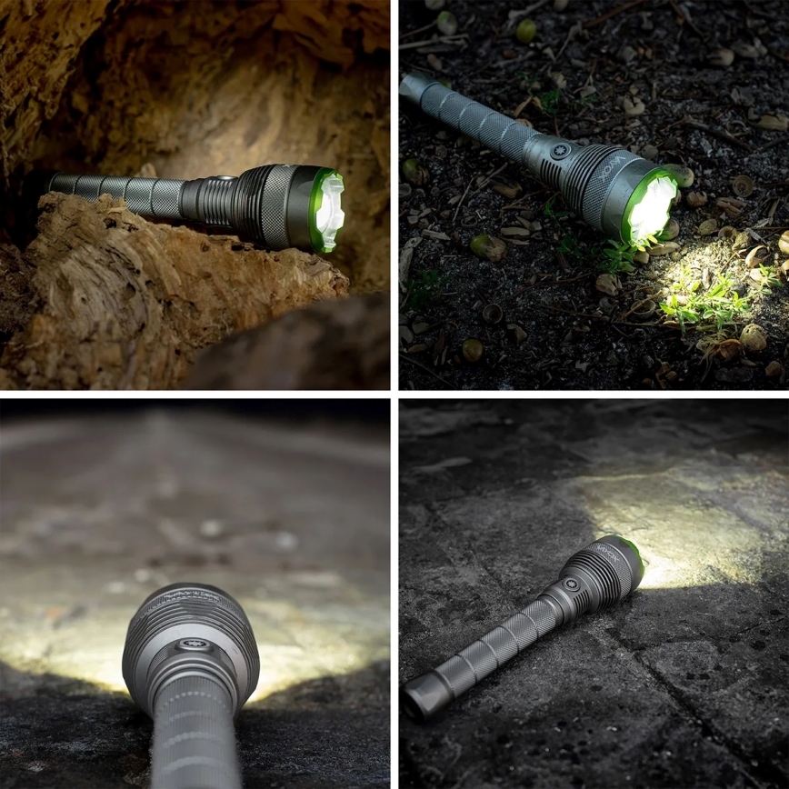 LED Dimmable rechargeable flashlight with a power bank function LED/5V IPX7 10000 shiny 2600 mAh