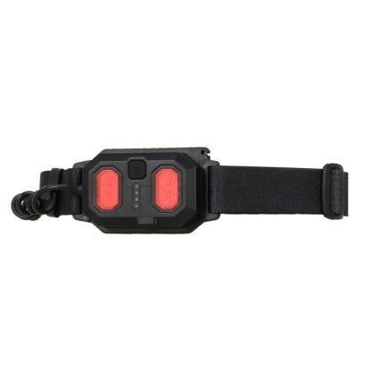 LED Rechargeable Headlamp 2x LED / 5 V, 180 lm, 900 mAh, black