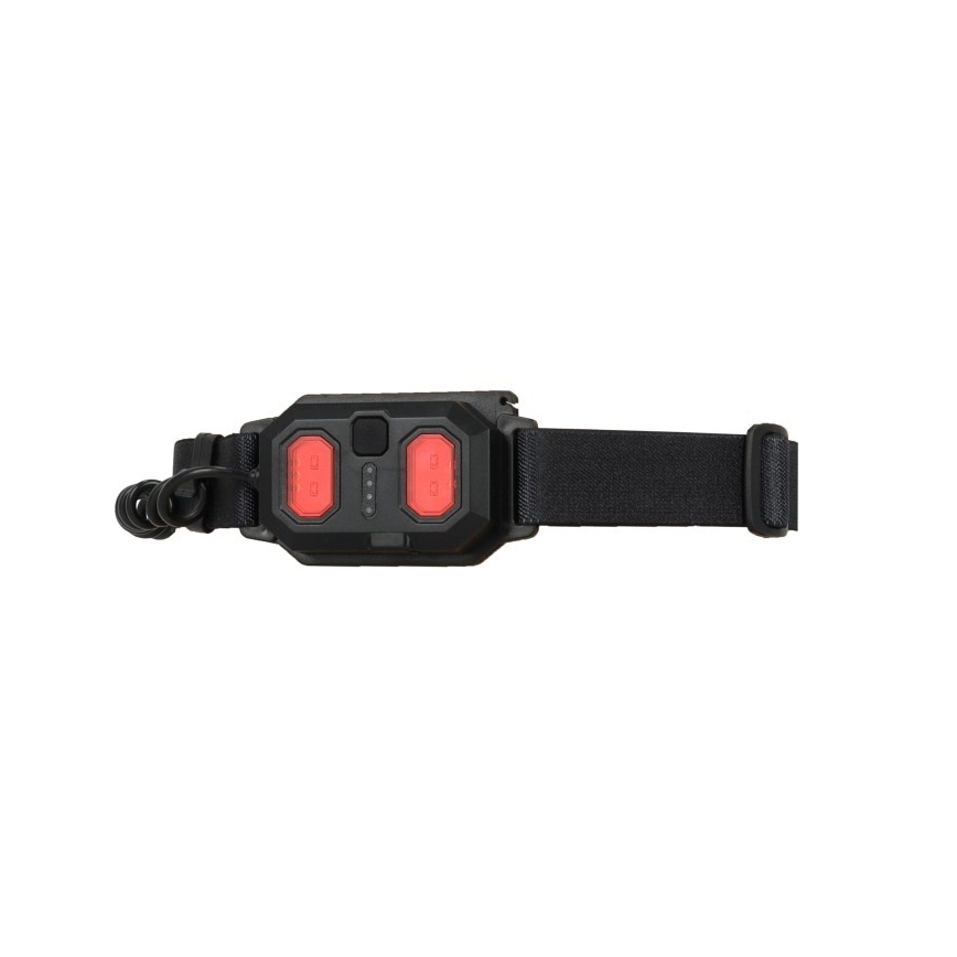LED Rechargeable Headlamp 2x LED / 5 V, 180 lm, 900 mAh, black