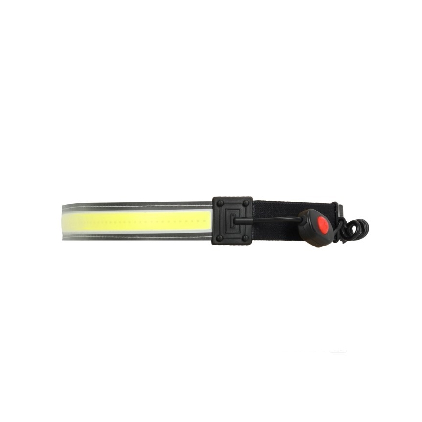 LED Rechargeable Headlamp 2x LED / 5 V, 180 lm, 900 mAh, black