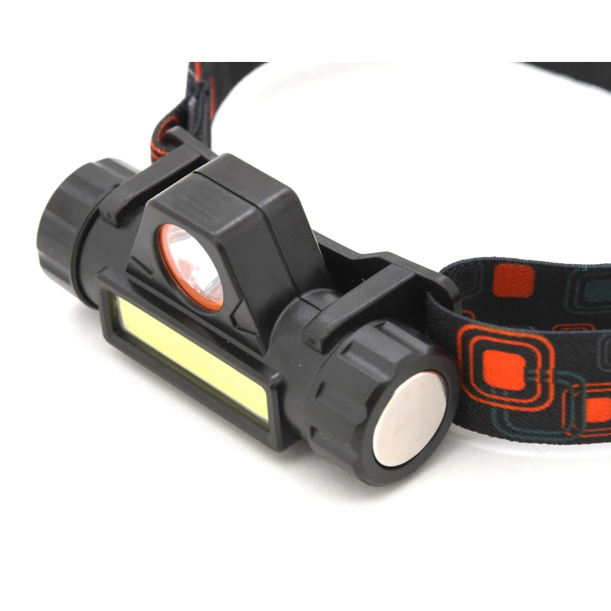 LED Rechargeable headlamp LED/1200mAh black/red
