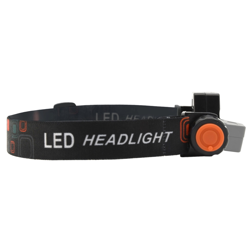 LED Rechargeable headlamp LED/1200mAh black/red