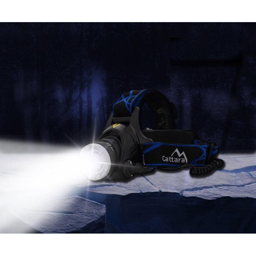 LED Rechargeable headlamp LED/6W/7,4V IP44 black/blue