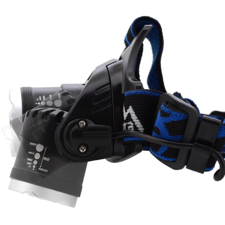 LED Rechargeable headlamp LED/6W/7,4V IP44 black/blue