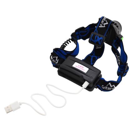 LED Rechargeable headlamp LED/6W/7,4V IP44 black/blue