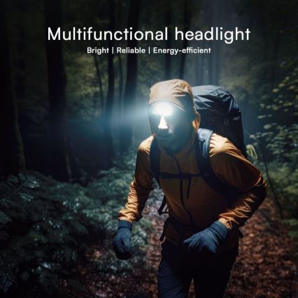 LED Rechargeable headlamp with a red light USB LED/3W/5V IP43 470 lm 5 h