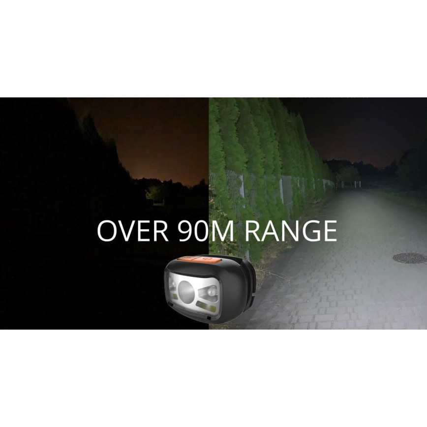 LED Rechargeable headlamp with red light LED/3W/5V