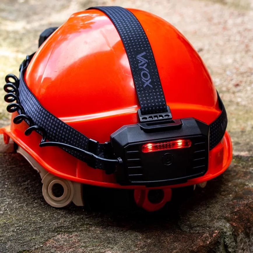 LED Dimmable rechargeable headlamp with sensor with a power bank function and red light LED/10W/5V IP44 1200 shiny 4000 mAh