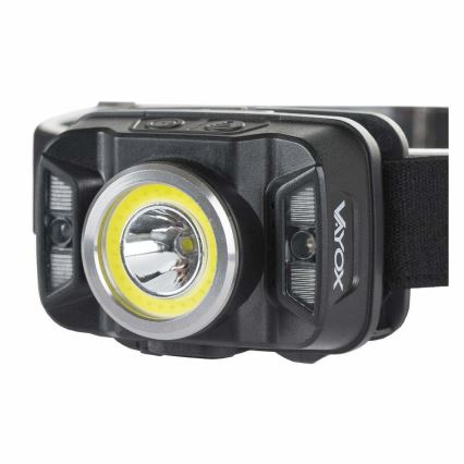 LED Dimmable rechargeable headlamp with sensor and red light LED/15W/5V IP66 430 shiny 1800 mAh