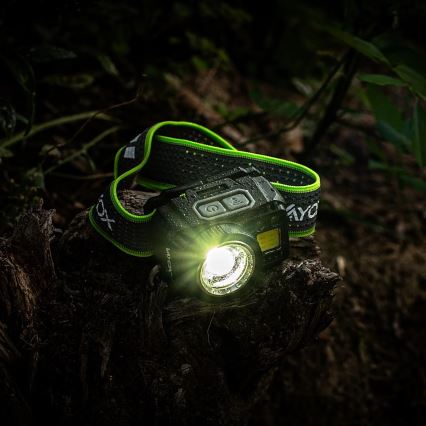 Dimmable LED Rechargeable Headlamp with Sensor and Red Light LED/6W/5V/3xAAA IP66 500 lm 1200 mAh