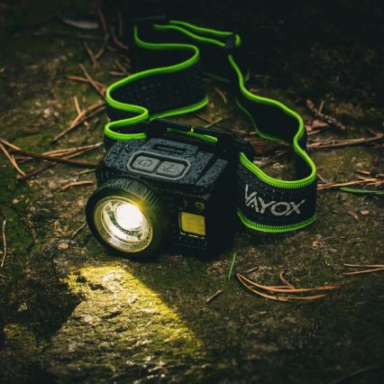 Dimmable LED Rechargeable Headlamp with Sensor and Red Light LED/6W/5V/3xAAA IP66 500 lm 1200 mAh