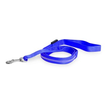 LED Rechargeable leash 120 cm 2xCR2032/5V/40 mAh blue