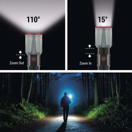 LED rechargeable metal flashlight LED/5V 3000 shiny 5000 mAh IP43