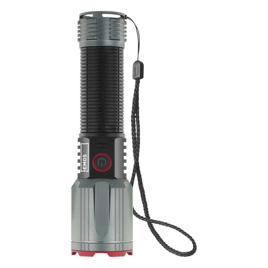 LED rechargeable metal flashlight LED/5V 3000 shiny 5000 mAh IP43