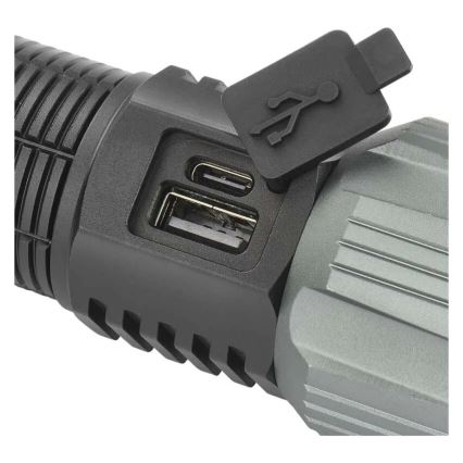 LED rechargeable metal flashlight LED/5V 3000 shiny 5000 mAh IP43
