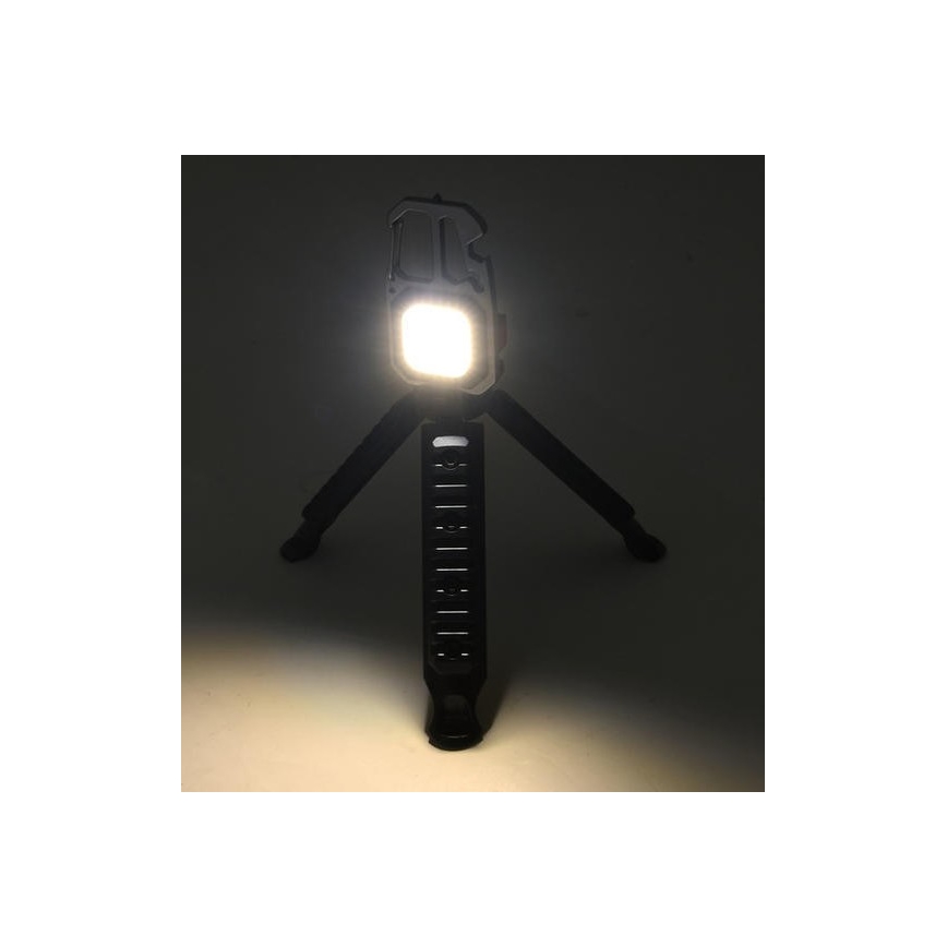 LED Rechargeable multifunctional flashlight with a stand LED/USB-C 400 mAh