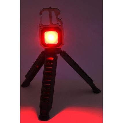 LED Rechargeable multifunctional flashlight with a stand LED/USB-C 400 mAh