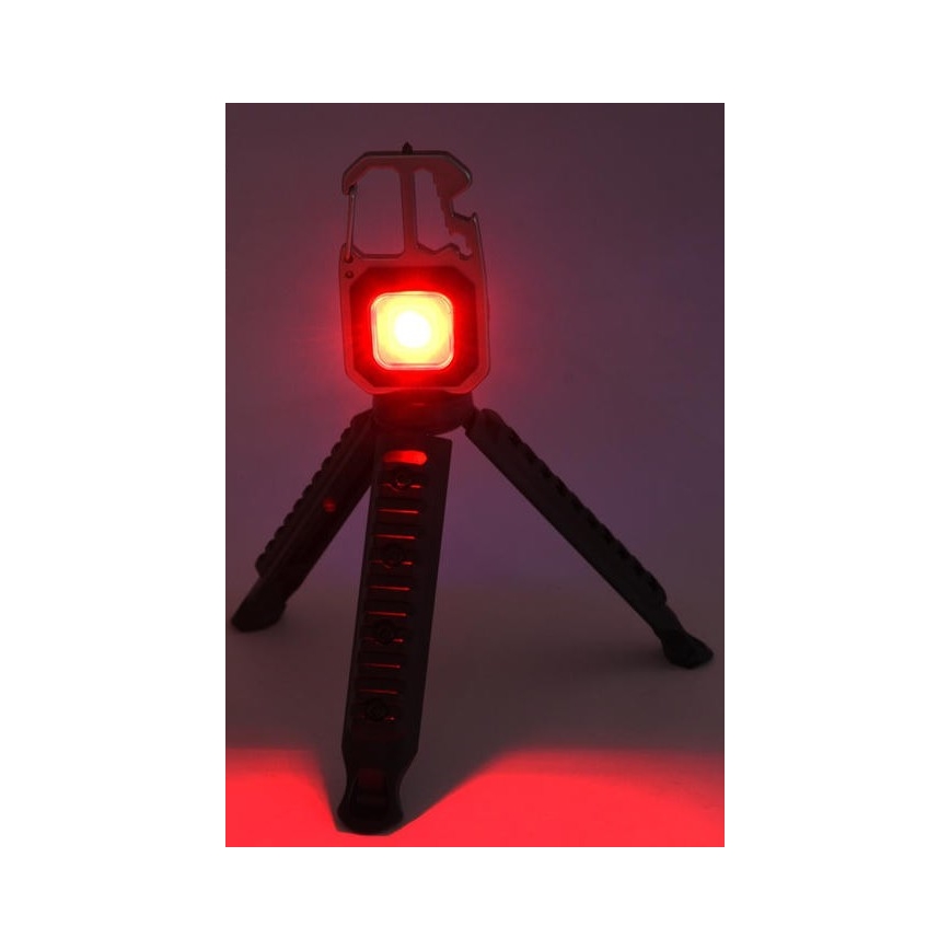 LED Rechargeable multifunctional flashlight with a stand LED/USB-C 400 mAh
