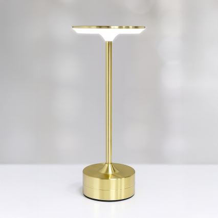 LED Rechargeable Touch-Control Table Lamp TAVOLO LED/2.5W/5V 2400 mAh 3000-6000K Gold