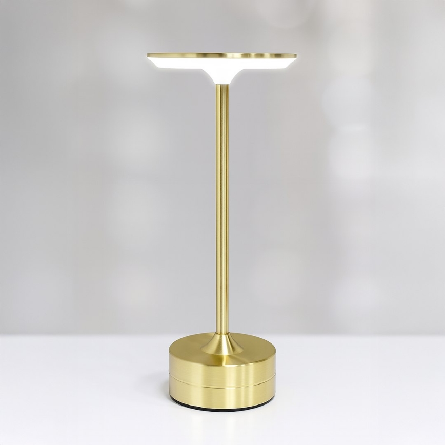 LED Rechargeable Touch-Control Table Lamp TAVOLO LED/2.5W/5V 2400 mAh 3000-6000K Gold