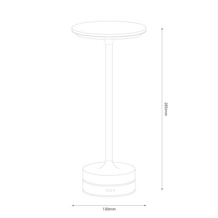 LED Rechargeable Touch-Control Table Lamp TAVOLO LED/2.5W/5V 2400 mAh 3000-6000K Gold