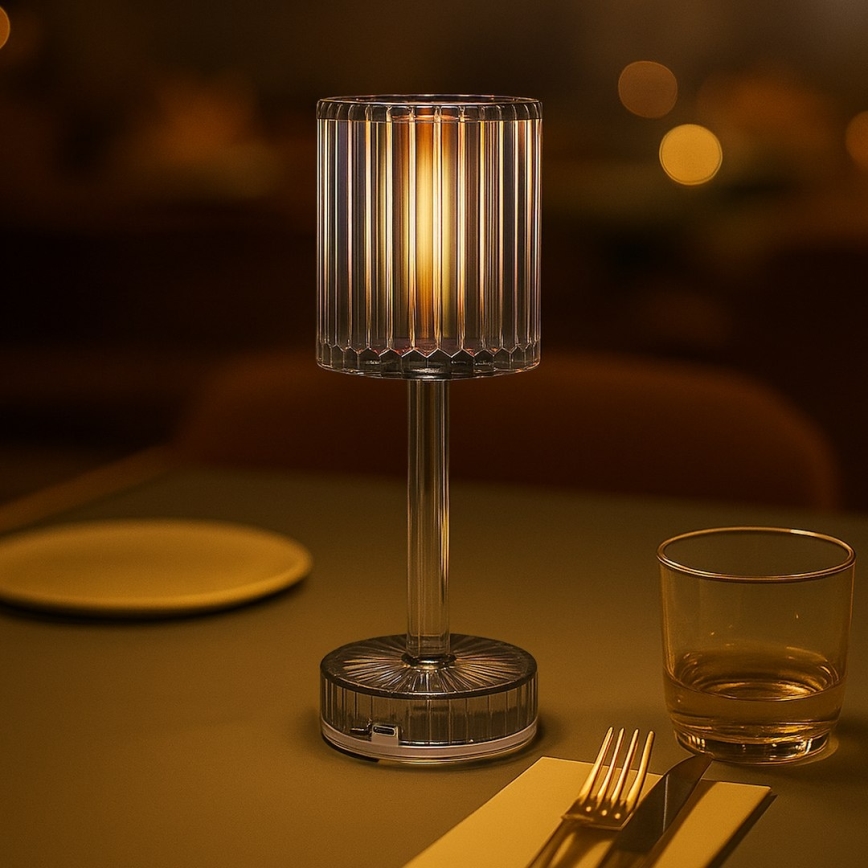 LED Rechargeable Touch Table Lamp SIMPLE LED/1W/5V 3000-6000K 2400 mAh Smoky Gray