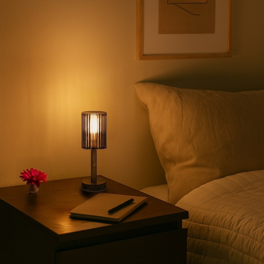 LED Rechargeable Touch Table Lamp SIMPLE LED/1W/5V 3000-6000K 2400 mAh Smoky Gray