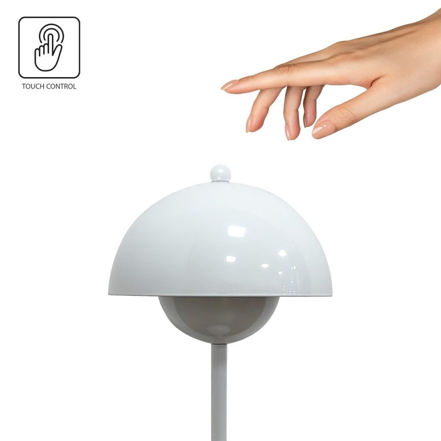 LED Rechargeable Touch Table Lamp COSTA LED/3W/5V 2400 mAh 3000-6000K White