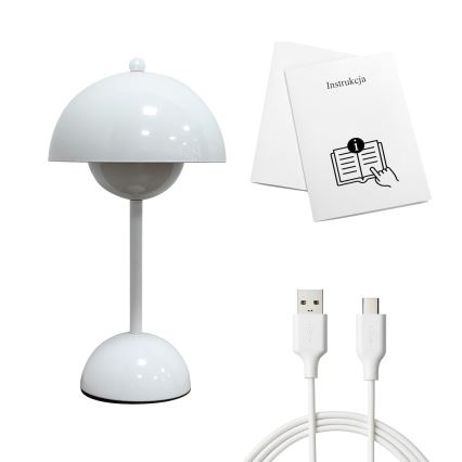 LED Rechargeable Touch Table Lamp COSTA LED/3W/5V 2400 mAh 3000-6000K White