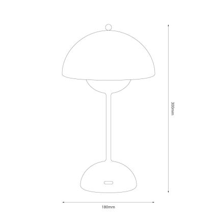 LED Rechargeable Touch Table Lamp COSTA LED/3W/5V 2400 mAh 3000-6000K White