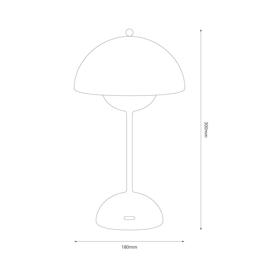 LED Rechargeable Touch Table Lamp COSTA LED/3W/5V 2400 mAh 3000-6000K White