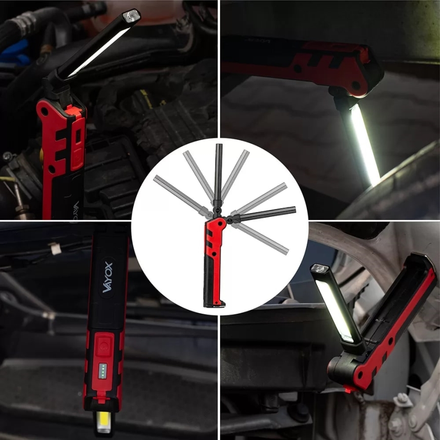 LED Rechargeable work flashlight LED/5W/5V IPX2 360 shiny 2000 mAh