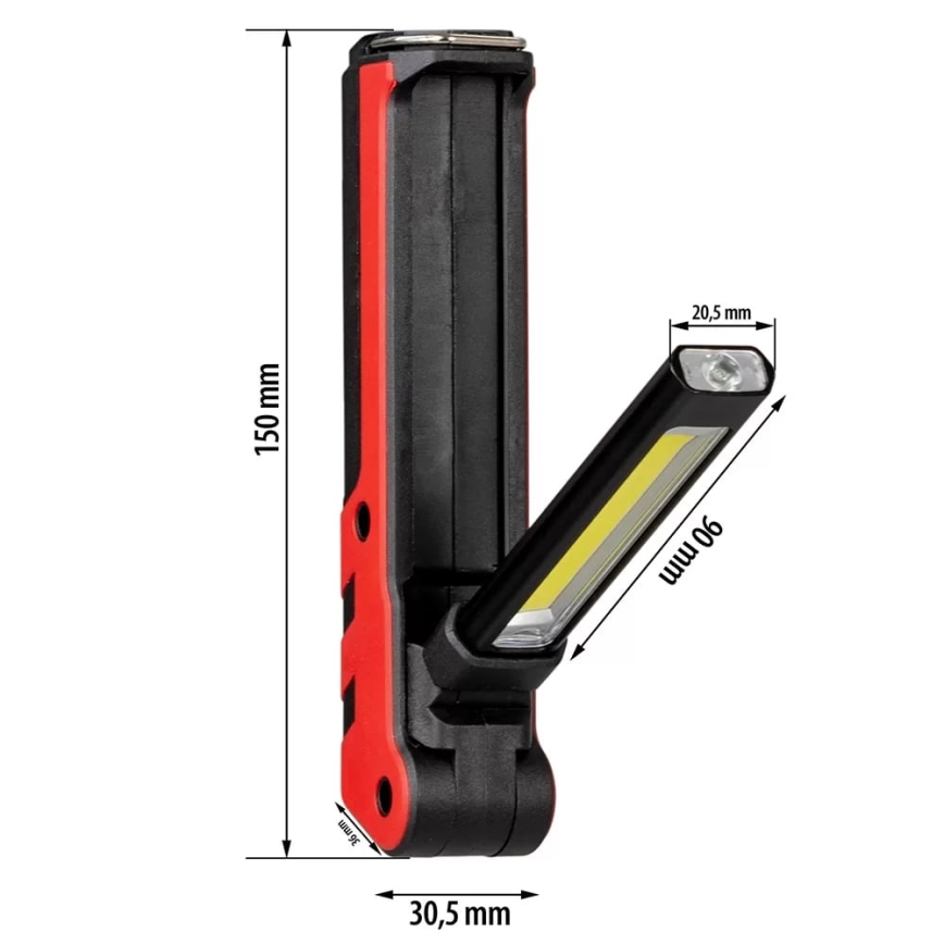 LED Rechargeable work flashlight LED/5W/5V IPX2 360 shiny 2000 mAh