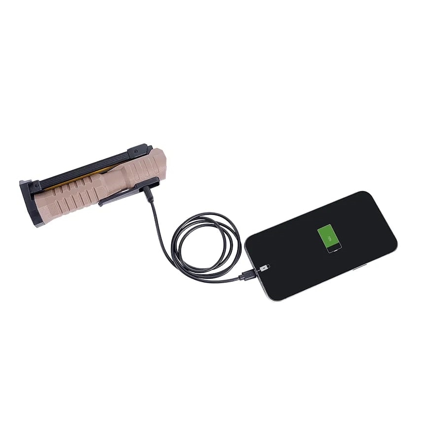 LED Dimmable rechargeable work flashlight with a power bank function LED/4W/5V IPX4 600 shiny 2000 mAh