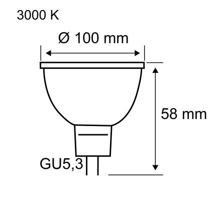 LED reflector bulb GU5.3, 4.9 W / 12 V, 3000 K - Paulmann 28802