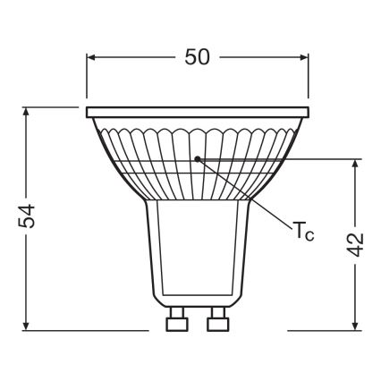 LED reflector bulb PAR16 GU10/4.3W/230V 2700K 36° - Ledvance