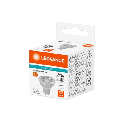 LED Reflector Bulb PAR16 GU10/4.5W/230V 4000K 36° - Ledvance