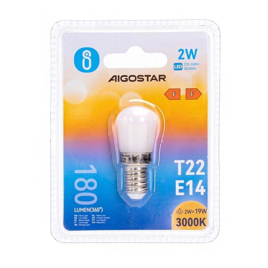 LED Refrigerator bulb T22 E14/2W/230V 3000K - Aigostar