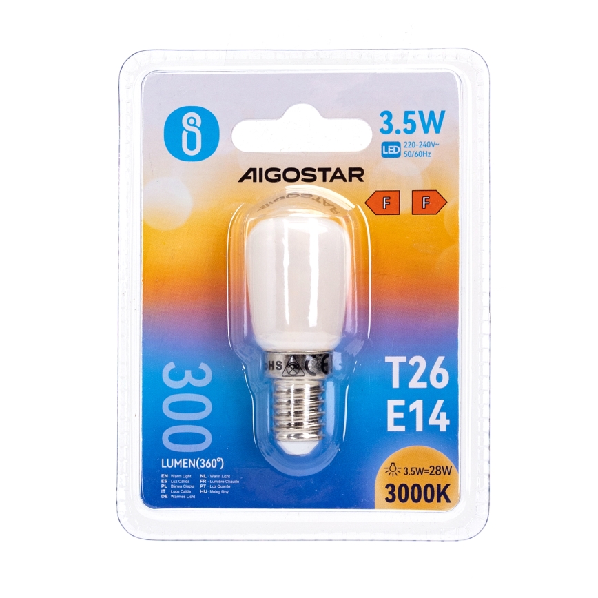 LED Refrigerator bulb T26 E14/3,5W/230V 3000K - Aigostar